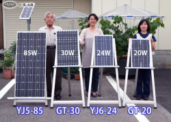 ソーラーパネル2012（4種）サイズ比較